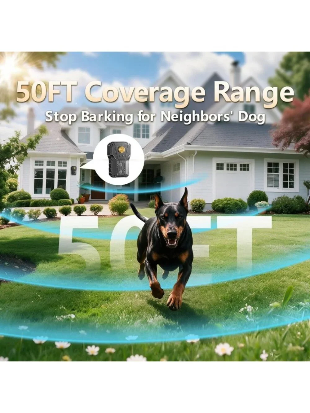 Ultrasonic Anti-Bark Device for Dogs - 3 Modes Bark Control Training Tool